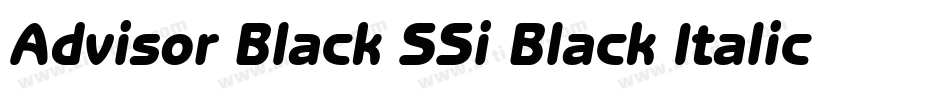 Advisor Black SSi Black Italic字体转换